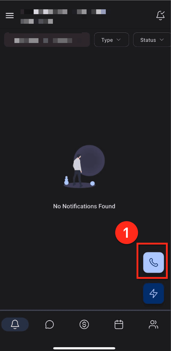 La primera pestaña de la app es la de avisos, con filtros por tipo y por estado. Así se ve cuando no llega ninguno: si esta pantalla está siempre vacía, el permiso del teléfono quedó en no.